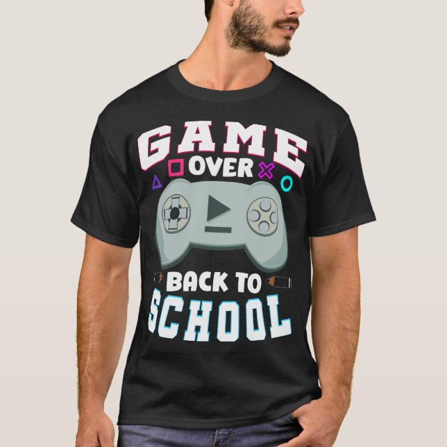 Camiseta Volver A La Escuela Funny Gaming Teacher Controlle (Anverso)
