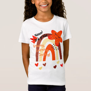 Camiseta Volver a la escuela   Nombre de niños con estilo d