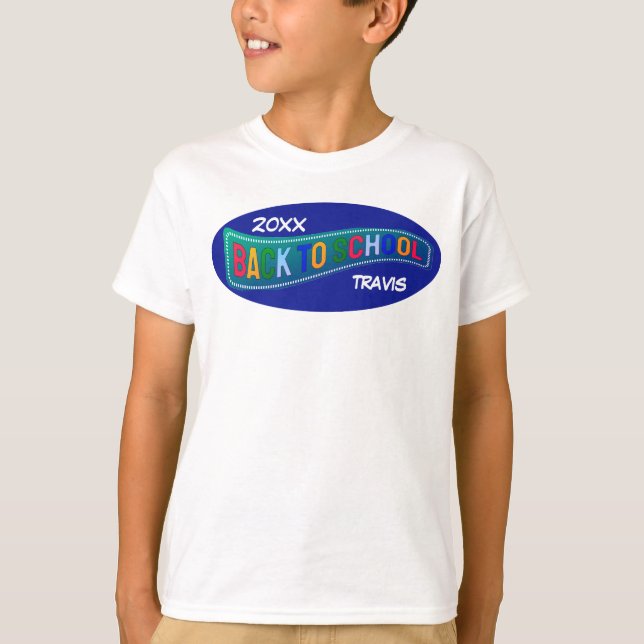 Camiseta Volver a la escuela personalizada (Anverso)