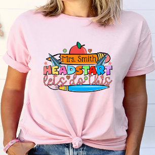 Camiseta Volver a la escuela: profesor personalizado de ini