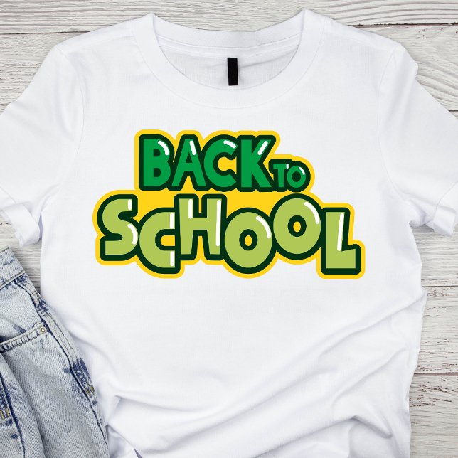 Camiseta Volver a la escuela verde (Subido por el creador)