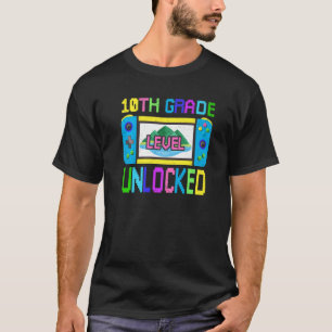 Camiseta Volver a la escuela Video Gamer 10° grado Desbloqu