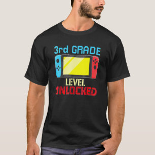 Camiseta Volver a la escuela Video Gamer 3er grado Desbloqu