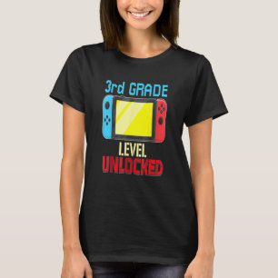Camiseta Volver a la escuela Video Gamer 3er grado Desbloqu