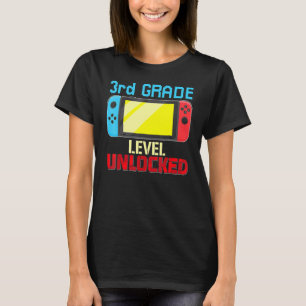 Camiseta Volver a la escuela Video Gamer 3er grado Desbloqu