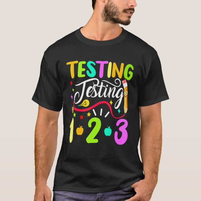 Camiseta Volver A Las Pruebas Escolares 1 2 3 (Anverso)