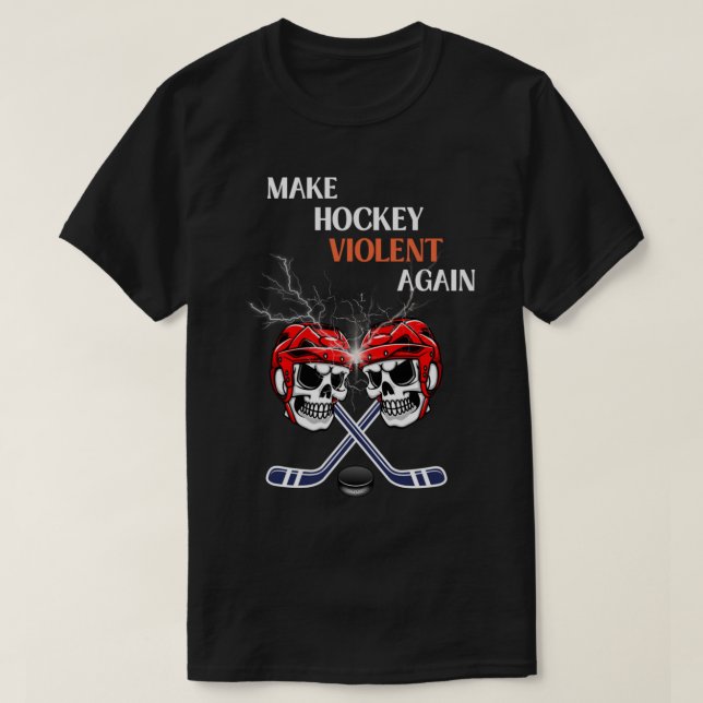 Camiseta volver a violar el hockey (Diseño del anverso)
