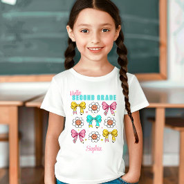 Camiseta Volver Al Colegio Cortar Bow Lápiz Coquette Retro