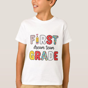 Camiseta Volver al equipo de primer grado escolar