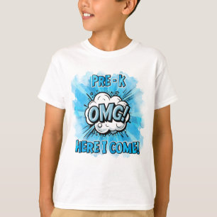 Camiseta Volver Al Estilo De Cómic Preescolar