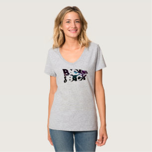 Camiseta Volver al fondo Cuello-V femenino