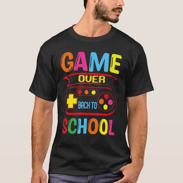 Camiseta Volver Al Juego Escolar Sobre El Control Estudiant (Anverso)