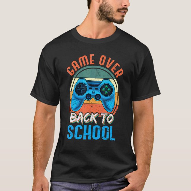 Camiseta Volver Al Juego Escolar Sobre El Control Estudiant (Anverso)