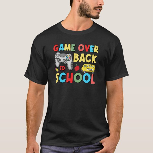 Camiseta Volver Al Juego Escolar Sobre El Control Estudiant (Anverso)