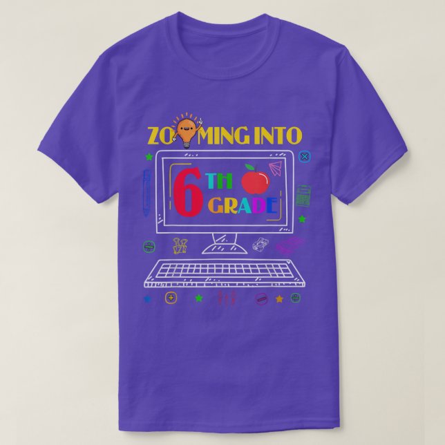 Camiseta Volver al sexto grado a la escuela virtual Onli (Diseño del anverso)