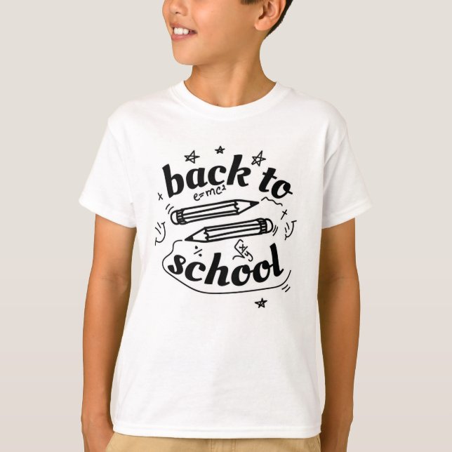 Camiseta volver al tee de matemáticas escolar (Anverso)