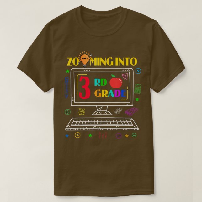 Camiseta Volver al tercer grado a la escuela virtual Onli (Diseño del anverso)