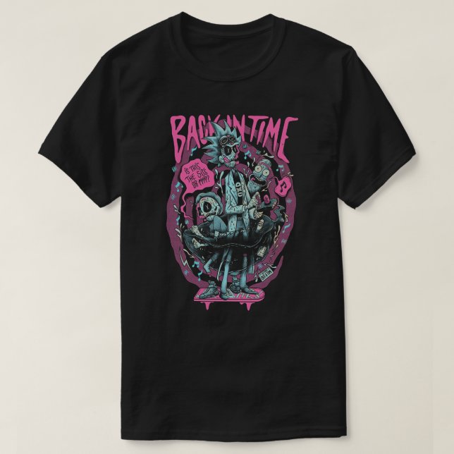 Camiseta Volver al tiempo Parodia de Neon Portal (Diseño del anverso)