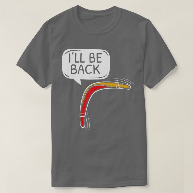 Camiseta Volveremos los aborígenes australianos Boomerang L (Diseño del anverso)