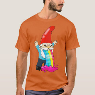 Camiseta Vómitos de Gnome Arrojando Gracioso Arcoiris