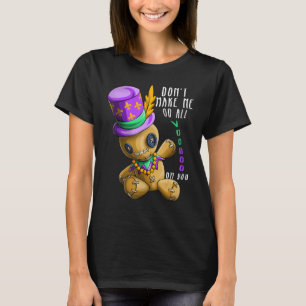 Camiseta Voodoo Doll Mardi Gras Mask Jester Gorras cuentas