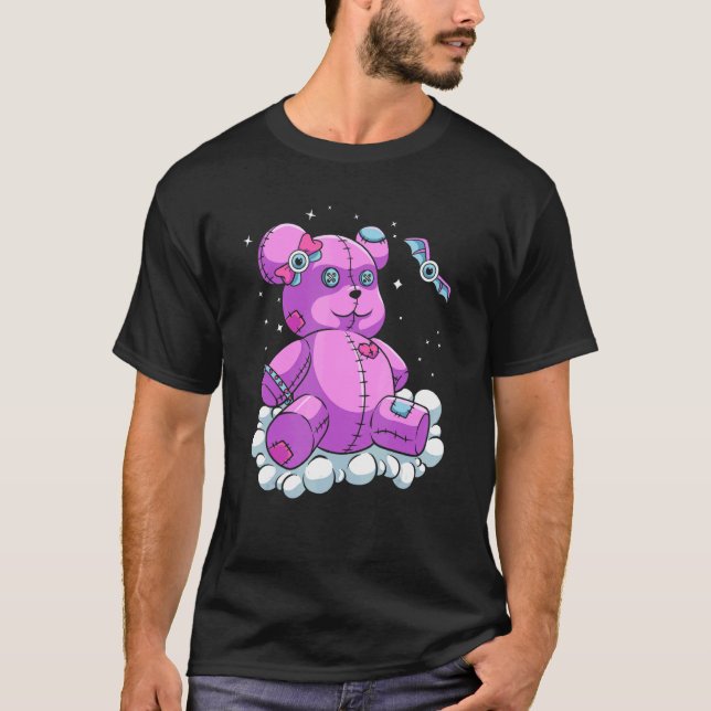 Camiseta Voodoo Doll Pastel Gótico Teddy Bear Witchcraft Ha (Anverso)