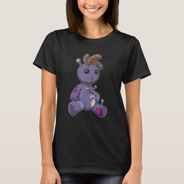 Camiseta Voodoo Doll Pastel Gótico Teddy Bear Witchcraft Ha (Anverso)