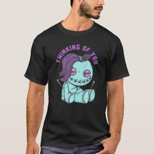 Camiseta Voodoo Doll Pensando En Usted Gótico Voodoo Pastel
