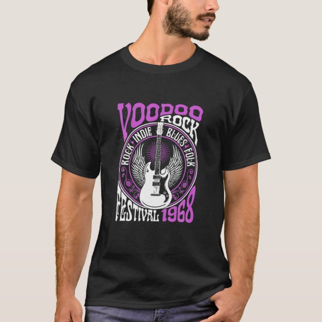 Camiseta Voodoo Rock Festival Blues Rock Guitar (Anverso)