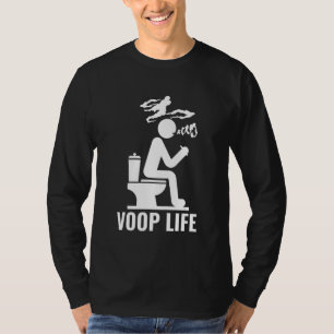Camiseta Voop Life vapeando en el inodoro soplando nubes de