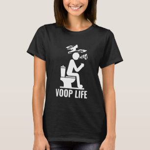Camiseta Voop Life Vaping en el inodoro que sopla nubes de