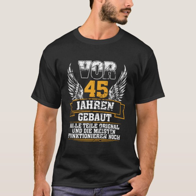 Camiseta Vor 45 Jahren Gebaut Alle Teile Original Oldtimer (Anverso)