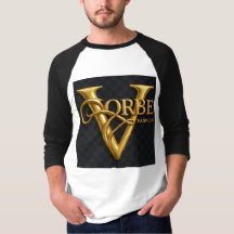 VORBE Fashion Premium Gold Monograma Raglan T-Shir