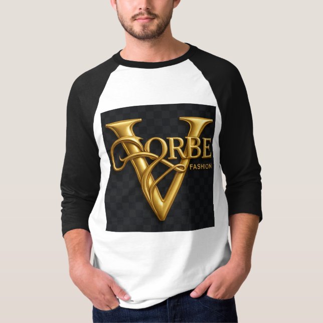 Camiseta VORBE Fashion Premium Gold Monograma Raglan T-Shir (Anverso)