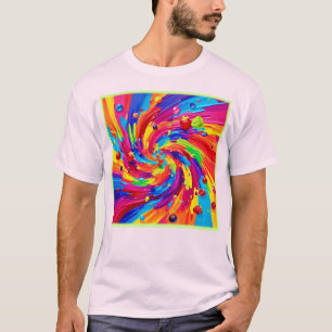 Camiseta Vórtex de frutas coloridas