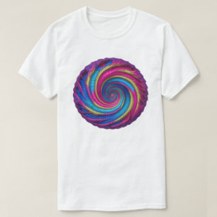 Camiseta Vortex Vivid - Espiral en psicodélico