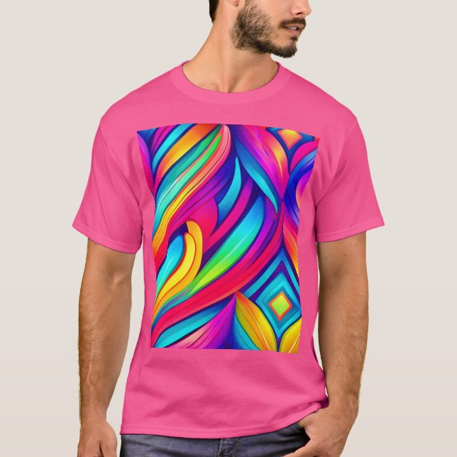 Camiseta Vórtice del arcoiris psicodélico (Anverso)