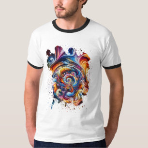 Camiseta Vórtice giratorio de colores