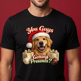 Camiseta ¿Vosotros Recibís Regalos? Perro Divertido de Navi