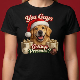 Camiseta ¿Vosotros Recibís Regalos? Perro Divertido de Navi