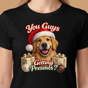 Camiseta ¿Vosotros Recibís Regalos? Perro Divertido de Navi