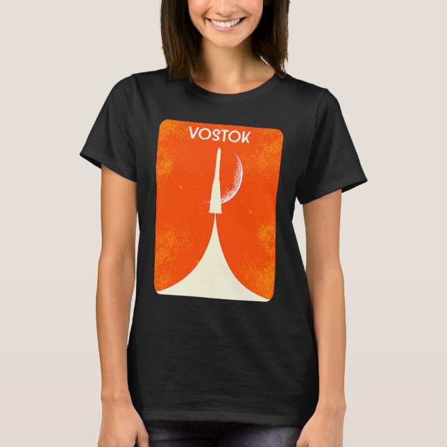 Camiseta Vostok Rocket Soviet Union Space Spaceflight Yuri  (Anverso)