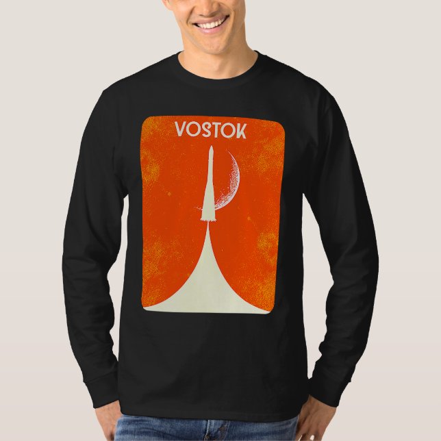 Camiseta Vostok Rocket Soviet Union Space Spaceflight Yuri  (Anverso)