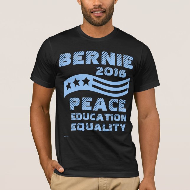 Camiseta Vota a Bernie Sanders por el presidente Siente a l (Anverso)