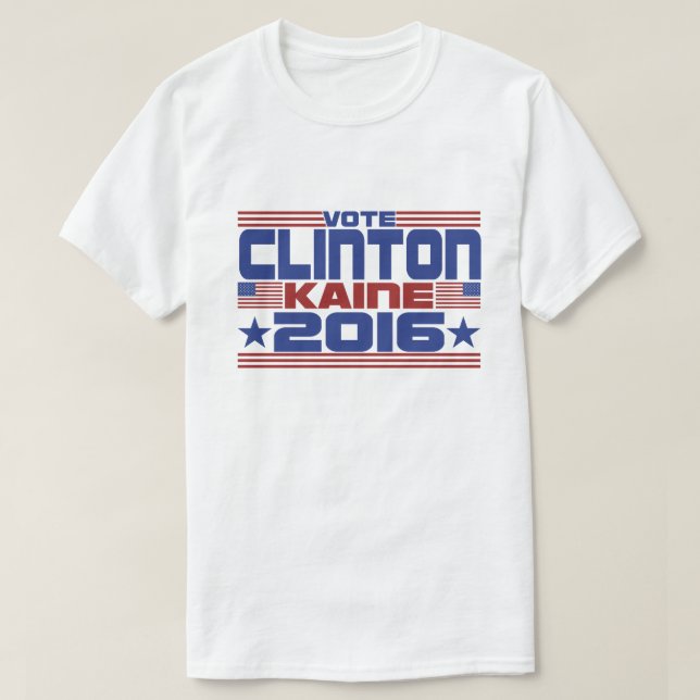 Camiseta Vota a Hillary Clinton Tim Kaine en 2016 (Diseño del anverso)