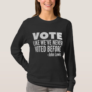 Camiseta Vota a John Lewis citando como nunca habíamos vota