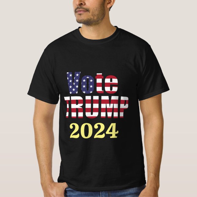 CAMISETA VOTA A TRUMP PRESIDENTE REPUBLICANO 2024 GRANDES E (Anverso)