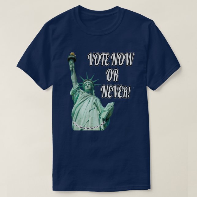 Camiseta Vota Ahora O Nunca. (Diseño del anverso)