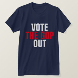 Camiseta Vota al GOP fuera rojo y blanco
