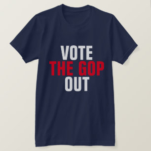 Camiseta Vota al GOP fuera rojo y blanco